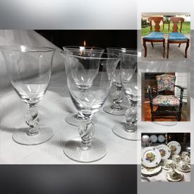 MaxSold Auction: This online auction features an Aynsley China Set, Japanese porcelain, MAC Makeup, Orrefors Crystal glasses, Art Deco glass, Bavarian porcelain, German pottery, copper cookware. And more!