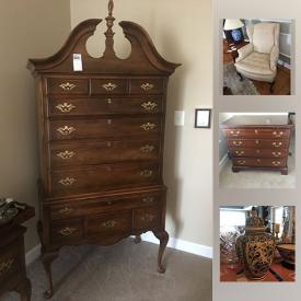 MaxSold Auction: This online auction features outdoor furniture, gaming table, Silverplate serving pieces, Delft ginger jar, and much more!