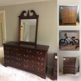 MaxSold Auction: This online auction features Dresser, My Size Barbie, Pennsylvania House oval coffee table, Pennsylvania House wood triangle table, Wardrobe, Sharp Carousel Microwave, Dansk Dish Set, Dresser With Mirror, LEGO, Hot Wheels, Raleigh Mountain Bike , and much more!