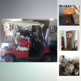 MaxSold Auction: This online auction features Nikon camera, Yamaha golf cart, artwork with COA, kitchen appliances, Roomba floor mop, jars and bread storage, artificial tree, Bissell vacuum, variety of books, outdoor pots, cleaning items, shelves, fire bowl, stemware, kitchenware and much more!