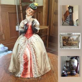 MaxSold Auction: This online auction features Royal Doulton Dinner Set, Dinner Set-Mikasa, Jewlery Box, East Asian Framed Art, A. Borsato Figurine, Royal Doulton Figurines, Black Wedgwood, Chair, Side Table, Electrohome Radio Phonograph, Fountain, Samsung TV, Clock, and much more!