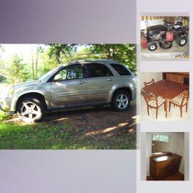 MaxSold Auction: This online auction features 2006 Chevrolet Equinox, Vintage teak buffet, Vintage Stereo, Accordion, Aluminum Extension Ladder, Tractor Lawnmower, and much more!