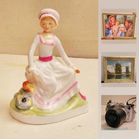 MaxSold Auction: This online auction features Asian hand painted ceramic pottery porcelain bowl, Royal Doulton Figurines, Zsolnay Hungary Mother and Child figurines, Trisha Romance limited edition printed, Henri Matisse serigraph, Chinese Asian teapot, Tonka metal dump truck, Canon power shot s2is 5.0 mega pixels digital camera, art glass, Asian Chinese hand painted flower pot, Chinese Asian soapstone carving Lady, and much more!