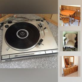 MaxSold Auction: This online auction features Drop Leaf Table, YAMAHA Electone B605 organ, Johnson Bros Old Britain Castles China Set, Royal Doulton Figurine, Silver Plated Tea Set, Teacup and Saucers, Clocks, Palliser Armoire, JVC Turntable, Rocking Chair, Hurricane Lamp, Shop Vac and much more!