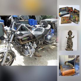 MaxSold Auction: This online auction features a Honda Gold Wing Motorcycle, large assortment of PC games, vintage snow globes, milk glass, and much more!