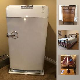 MaxSold Auction: This online auction features Antique Furniture, Antique Household items, Wall Art, 1950's Frigidaire, Brass Bed, Sporting Equipment, Camping Equipment and much more!