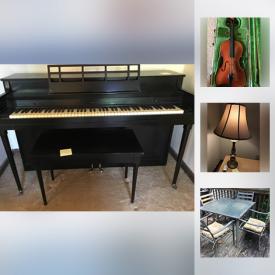 MaxSold Auction: This online auction features a Stanley Rolling tool cabinet, a large assortment of gardening and outdoor tools, a telescope, a violin, and much more.