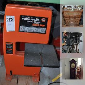 MaxSold Auction: This online auction features Brief Case, Curio Cabinet, Grandfather Clock, Lamps, Fans, Dresser, coolers, Dehumidifier, Fan, PlayStation, Hunting Clothes, Senrty Survivor safe, Commercial Cool AC, Tool chest, tires and much more!