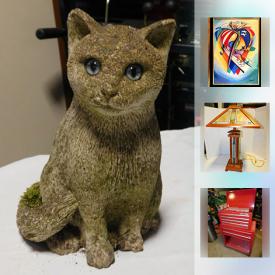 MaxSold Auction: This online auction features ALFRED GOCKEL Painting, Sterling Silver, Patio Set, Chair, PLAYSTATION Accessories, Vintage Opera Glasses, GLE 15" Electric Mower, LEETAC Stereo Unit, Marble Top Buffet, Stained Glass Lamp, Pogo Stick, Cedar Chest, and much more!