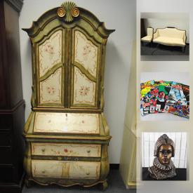 MaxSold Auction: This online auction features vintage Rattan furniture, vintage Formica kitchen set, Noritake chocolate set, Victorian Bible Stand, vintage globe, Fire King, vintage comic books and much more!