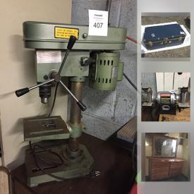 MaxSold Auction: This online auction features TOOLS: Power - Generators; Craftsman compressor; Ryobi Table Saw System; bench grinders; reciprocating / jig / scroll / 10" compound miter saws; sanders/polisher; Central Machinery Drill Press; and MORE!!! Hand - Shovels, axes, saws, pliers, wrenches, and much more! As well as storage for all these tools: CRAFTSMAN STACKING TOOL CHEST COMBO, StackOn tool chest, tool boxes! Garden - Snowblower and thrower; hand tools. Automotive - Tools, creepers, 1.5 ton floor jack, trailer hitches / balls and more! HOME HEALTH AIDS: Elite 14 motorized scooter; electric Golden lift chair and more! ANTIQUE: Tools. VINTAGE: Oil cans; sleds; Radio Flyer wagon; humpback truck and more! SPORTING GOODS: 2 men's bicycles - 10 speeds Iverson and Huffy; Mike Brunello designed snow skis and poles. APPLIANCES: Mini fridges, GE chest freezer. COLLECTIBLE: Furby's; CARS; Avon; Barbie; Toys; TRAINS; Campbell Soup and more! FISHING AND BOATING ACCESSORIES. CHINA: Imperial "Whitney" service for 12. FURNITURE and much more!