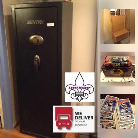 MaxSold Auction: This online auction features football cards, Jeff Gordon memorabilia, vintage lamps, furniture and decor, a gun safe and other safes, electronics, toy cars, games, DVD, CD, books, tools, glass and much more!