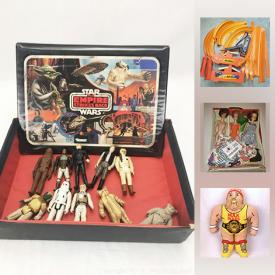 MaxSold Auction: This online auction features Vintage and Collectible Toys and Action Figures Auction. From Original Star Wars, Hot Wheels, Barbies, Strawberry Shortcake and more. To Collectible cars, Star Trek, Wrestling, Sports, Action Figures and much more!