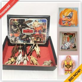MaxSold Auction: This online auction features Vintage and Collectible Toys and Action Figures Auction. From Original Star Wars, Hot Wheels, Barbies, Strawberry Shortcake and more. To Collectible cars, Star Trek, Wrestling, Sports, Action Figures and much more!