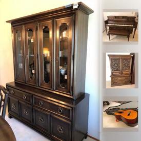 MaxSold Auction: This auction features End Table, Coffee Table, Wall Mirror, Seville Guitar, Everett Upright Piano, Dining Table and Chairs, Vintage Board Games, Denon Wireless Receiver, Record Albums, Alma Wood Desk and much more!