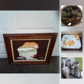 MaxSold Auction: This online auction features an Adrienne Vittadini handbag; DJ headphones; art glass vase. COLLECTIBLE: Mugs and steins; music boxes; COMICS; lunchboxes and much more!