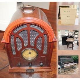 MaxSold Auction: This online auction features collectibles such as silver plate items, sterling silver, Lenox, Lladros, fine bone china, and Hummel figurines, electronics such as a Sony DVD player, Pioneer stereo receiver, and RCA TV, vintage photography equipment, Kenmore mini fridge, four poster bed, wall art such as signed paintings, framed prints, and framed photography, bar ware, serving ware, books, area rugs, and much more!