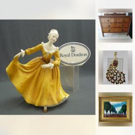 MaxSold Auction: This online auction features vintage costume jewelry, a cast iron wine table, vintage ashstand, Baccarat paperweight, vintage telephone operators headset, vintage license plates and much more!