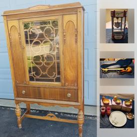 MaxSold Auction: This online auction features an Antique domed glass frame. Vintage cina cabinet, red sofas and ottoman. Ladies golf clubs and bag. El Degas electric bass guitar. Table saw and router table. Countertop popcorn maker. Above ground pool and accessories. Panasonic amp and speakers. Collectible Red Rose tea and Precious Moments figures. New in box 3 D puzzles and much more!