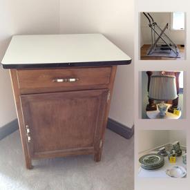 MaxSold Auction: This online auction features furniture such as refinished cabinets, full-size bed, and armchairs, kitchenware, glassware, Christmas decor, linens, office supplies and more!