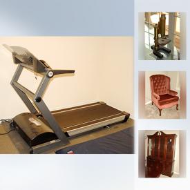 MaxSold Auction: This online auction features furniture such as a table, wingback chair, sidetable, hutch and buffet, dining table and chairs and more, camera, antique microscope, LG tv, turntable, handbags, TV, entertainment stand, DVDs, exercise equipment, treadmill, fitness bike, books and much more!