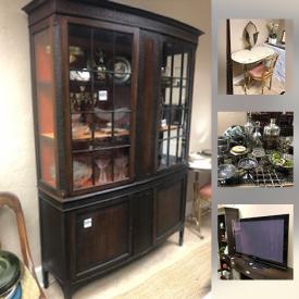 MaxSold Auction: This auction features Vintage Cabinet, Art Deco Fire place screen, Clocks, Sony TV, Vintage Vanity, Nova Silk Antique Chair, J. Poplin art, Chaise Lounge Chair, Armoire and much more!