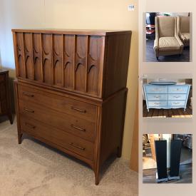 MaxSold Auction: This online auction features Painted Dresser, Wall Cabinet, Keurig digital coffee maker, Breville Juice Fountain, Denmark porcelain gravy boat, Costume Jewelry, Music Box, YAMAHA Amplifier, and much more!