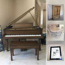 MaxSold Auction: This auction features Dresser, Executive Desk, Queen Size Comforter Set, Sectional Sofa, Giant Schnauzers Sketch By Dennis Durham, J.A. Henkel Knives, Braun Food Processor, Ladder Backed Dining Chairs, Lennox Tall Vase, Lois Konigsberg Lithograph, George Steck Baby Grand Piano, and much more!