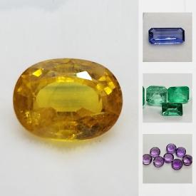 MaxSold Auction: This online auction features GEMSTONES: Yellow, purple, orange, pink and blue SAPPHIRES; purple AMETHYSTS; EMERALDS; Citrines; Tourmalines; Garnets; Aquamarines; RUBIES; Opals; carved Moonstones; Peridots; Morganites; Tanzanite; blue Topaz and much more!