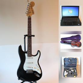 MaxSold Auction: This auction features Acer Tablet, Mastercraft Multi Air Tool Kit, Antique Violin, Fender Squire Stratocaster electric Guitar, Canadian Coins, Kitchen Aid dutch oven, Hands Free Bluetooth Car Adapter and much more!