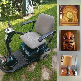 MaxSold Auction: This auction features Sea Breeze Heater, Powder Stick Snowboard, E Ingraham antique clock, Cottage Rose Ironstone Candy Dish, Norman Rockwell Plate Collection, Optiway Scooter, Antique oil lamps, Vintage Carltonware vase and much more!