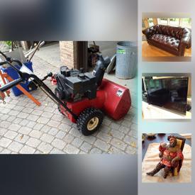 MaxSold Auction: This auction features Bicycle, Lawn mower, Snowblower, Mastercraft pneumatic nailer, Golf Clubs, step ladders, Table And Chairs, Corelli Violin, Chairs, Secretary Desk, Wedgwood china, Royal Doulton figurines, Royal Doulton Bunnykins dishes, Birks Clock and much more!