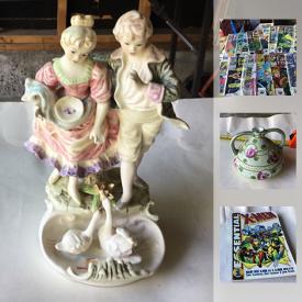 MaxSold Auction: This online auction features Candlewick candlesticks, cast iron animal Figurines, FireKing coffee mugs, vintage Pyrex mixing bowls, salt and pepper shakers, vintage ladies hats, Birks Sterling Silver salt cellars, comic books, vintage souvenir serving trays, Beswick figures, Star Wars Figures, Wade Figures, vintage fishing, hunting and wildlife books, Zippo Elvis cigarette lighter, vintage cookie cutters, Sterling Silver scissors, Sterling Silver button hook, and shoe horn, vintage bottle openers, TPB graphic novels, and more.