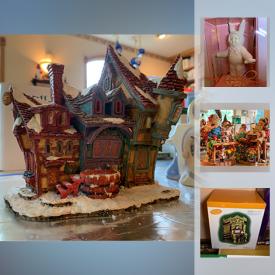 MaxSold Auction: This online auction features Collectible: Dept 56 - Snowbunnies, Heritage Village, Storybook Village, Santas, Halloween; Old Sturbridge Village and much more!