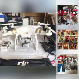 MaxSold Auction: This auction features Montreal Canadians Collectibles, drone, baby clothing, children's clothing, Rocket Roaster, Wii games, Anne Geddes doll, toys, pet accessories, DVDs, Ceramic planter, locker and much more!