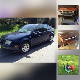 MaxSold Auction: This auction features 2002 VW Jetta, Henry Herbert Upright Piano, Dornbush Lamp, Camping Items, Dining Set, Kitchen Accessories, Weather Station, Coins, Books, Cameras, Garden Accessories, Tools, Wine Making Supplies, Christmas Decor, Ladders, Gas BBQ and much more!