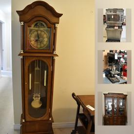 MaxSold Auction: This online auction features Vintage Range, Microwave, Wing Back Chair, Framed Oil on Canvas, Clock, Tea Cart ,Side Board, Barristers Bookcase, Mirror, Rug, Birks sterling relish dishes, Amplifier, and much more!