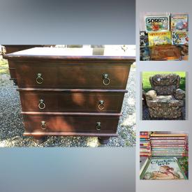 MaxSold Auction: This online auction features Halloween costumes, a vintage cedar lined chest, jewelry making supplies, costume jewelry, board games, baby clothing and accessories, vintage warming station, and much more!