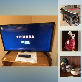 MaxSold Auction: This online auction features Samsung LED flat-screen 40 inch, Toshiba flat screen 32" LCD TV, Sennheiser Wireless Headphones, Vintage Duncan Phyfe Pedestal Drop Leaf Table, Wedgwood Jasper Ware, MCM Teak Cabinet, Lladro Figurines, Royal Doulton Figurines, Art Glass, Military Memorabilia, Harley Davidson Leather Vest, Child's Student Microscope, Electric Heaters, Black and Decker Corded Leaf Blower, Air Compressor, Cobalt Cordless Pole Saw Tree Trimmer, Craftsman Table Saw, Craftsman Mitre Saw, Bailey Woodworking Plane and much more!