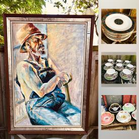 MaxSold Auction: This online auction features Original Oil on Board Portrait by Frances Lovett, Bunnykins and Wedgwood Peter Rabbit Dishes, Bellemeade Tea Set, Cups and Saucers, Diecast Model Cars, HO Scale Train Set and much more!