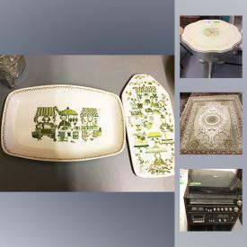 MaxSold Auction: This online auction features Mastercraft Metal Cart, Toy Chest, Framed Prints, Lamps, Vacuum Cleaner, Glass Top Tables, Chaise Lounge, Bombay Co Mirror, Gluckstein Patio Chairs, Bike, Toys, Wing Back Chairs, Dishes, Rugs and much more!