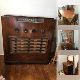 MaxSold Auction: This online auction features bicycles, a vintage Singer sewing machine, lawn swing, humidity controller, washer and dryer, golf clubs, marble tables, decor, cut glass, furniture, and much more!