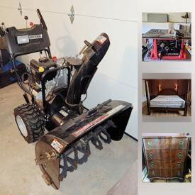 MaxSold Auction: This online auction features Rustic Cabinet, Decorative Prints, Decorative Vase, Precious Moments Collection, Giorgio Armani Wedding Figurine, Skil Table, Saw, MTD Pro Lawnmower, Craftsman Snowblower, Hewlett Packard Printer, Outdoor Patio Set and much more!