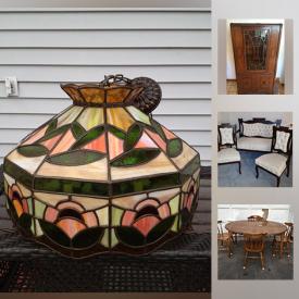 MaxSold Auction: This online auction features Vintage Love Seat, Antique Armoire, Roomba Vacuum, Stained Glass Hanging Light, NASCAR Theme Desk Lamp, Ladies Golf Bag and Left-Handed Clubs, Putting Games, Cedar Hope Chest, Elliptical Machine, Brass Collectibles, and much more!