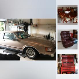 MaxSold Auction: This online auction features 1991 Lincoln Mark7, Mikasa China Alton Pattern 5299, King Size Poster Bed, Presto Heatdish, Samsung Floor Model 55 Inch TV, Frank Morris Prints, Sofas by Klaussner, White's Metal Detector, HP Pavillion Tower, HP Printer, Oreck Model Air Cleaner, Electro Brand Turntable Radio Combo, Hibino Wall Clock, DR Air Go Meter Exercise Bike, GE mini-fridge, Task Force Tool Box, Little Giant Ladder, Power Back Electric Generator, Igloo Electric Cooler, Kenmore Refrigerator, Right-Handed Golf Clubs, and much more!