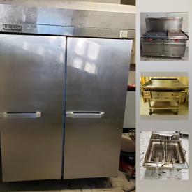 MaxSold Auction: This online auction features industrial cafeteria equipment such as stainless steel serving tables, heavy duty drying racks, serving tray racks and trays, stove, frozen storage, and Keating griddle, mobility equipment such as Bruno chairlift for stairways, and much more!