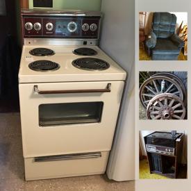 MaxSold Auction: This online auction features Skidoo, Dome Chest, Jelly Cupboard, IGA Meat Advertising Signs, Antique Carpenters Vice, Mail Cart, Simonds Band Saw, Drop Leaf Table, Baronet side table, J and G Meakin dishes, and much more!