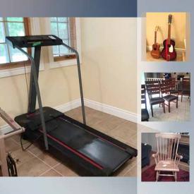 MaxSold Auction: This online auction features a curio cabinet, dining table and chairs, stainless steel serving pieces, ukelele, Signed/Numbered Baseball etching, fireplace tools, camera equipment, 1/18 scale collectors cars, and much more!