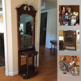 MaxSold Auction: This online auction features Lenox bird and floral figures, Hall tree, Indonesian Side Table, Lladro, battery charger, antique display case, antique armoire, porcelain dolls, a large assortment of Asian Art and decorative items, Holiday Village Houses, Sentry Safe, and much more!