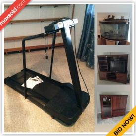 MaxSold Auction: This online auction features Treadmill, Aquarium and Entertainment Unit and much more!